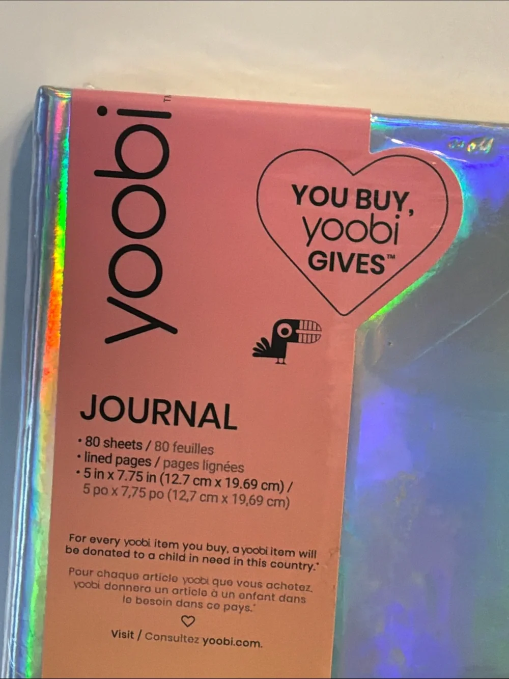 Yoobi Holographic 80 Page Ruled Journal
